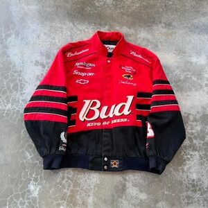 Vintage 90's JH Design Budweiser NASCAR racing jacket